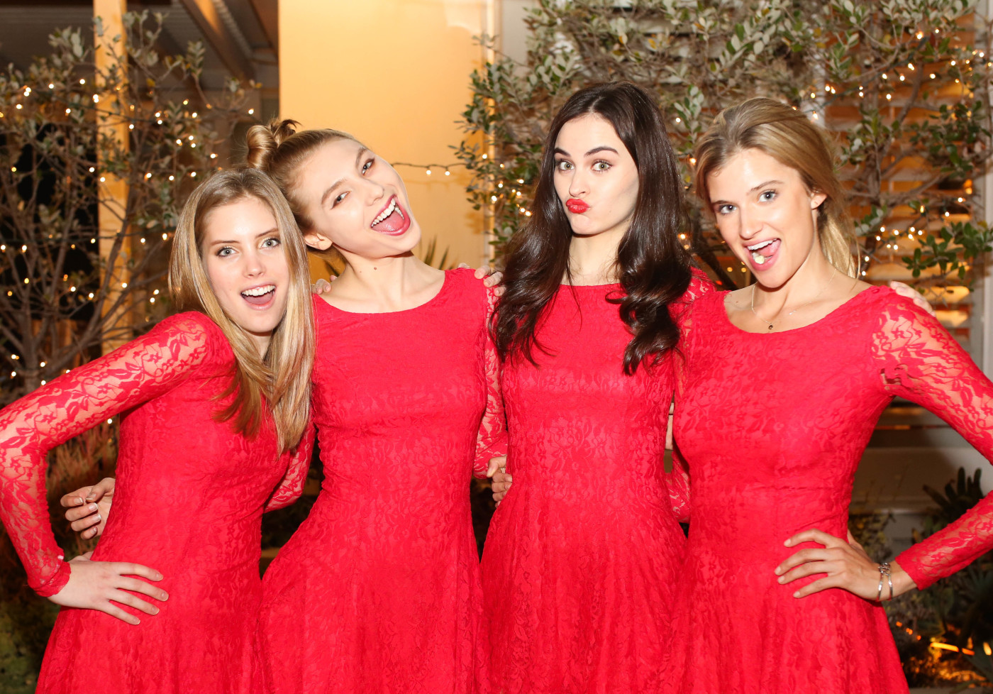 group-of-hostess-in-red-dress
